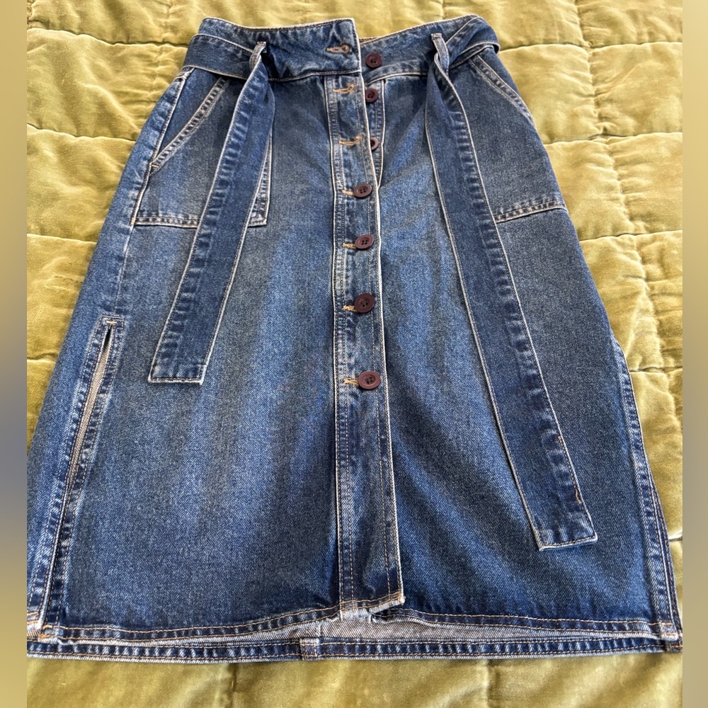 Reiss Denim A-Line Skirt
